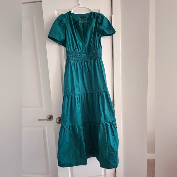 Quince Dresses & Skirts - Quince Teal Maxi 100% Organic Cotton Dress